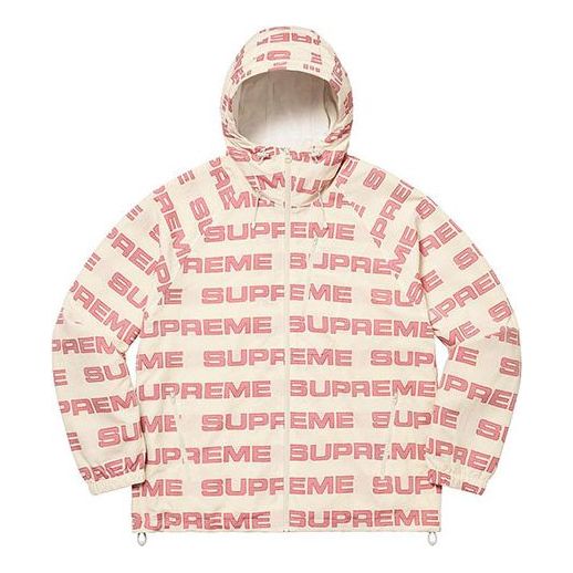 Vetrovka Supreme Logo Ripstop Hooded Track Jacket Béžová | SUP-FW21-106, 0