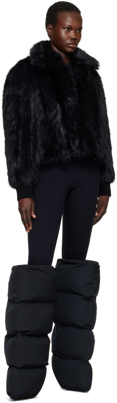 Bomber bunda Balenciaga Faux-Fur Cropped Jacket Čierna | 790841 TPQ23, 3