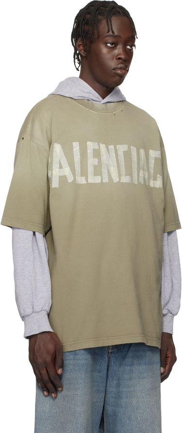 Tričko Balenciaga New Tape Type Medium Fit T-Shirt Zelené | 739784TOVA9, 1
