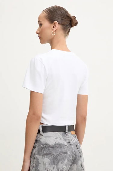 Crop Top Fiorucci Cropped Graphic T-Shirt Biela | W01FMTSH094CJ03WH01, 2
