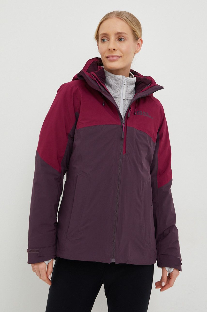 Vetrovka Jack Wolfskin Feldberg 3in1 Jacket Fialová | 1115661, 0