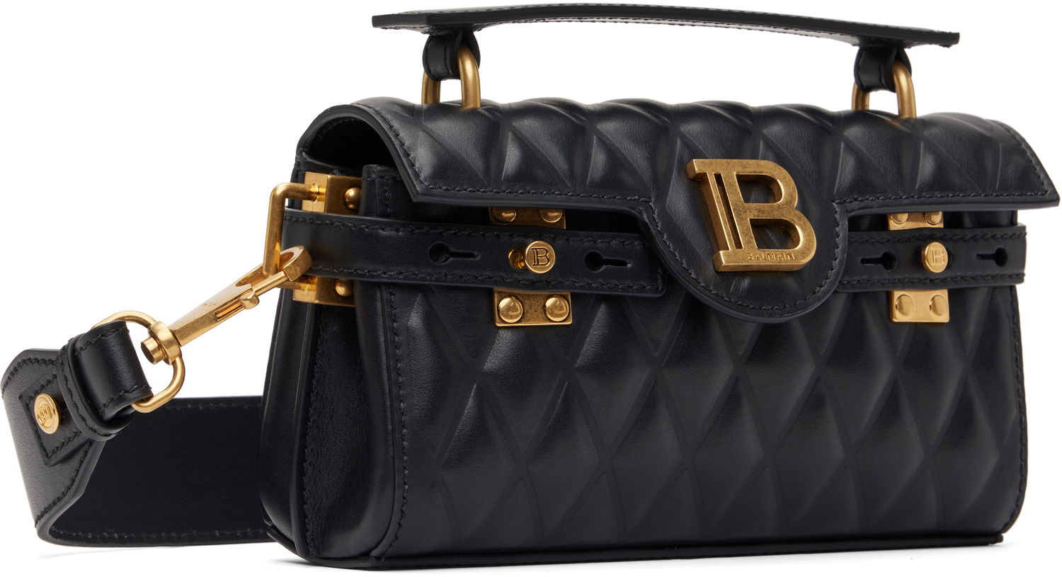 Kabelka Balmain Balmain B-Buzz 19 Quilted Shoulder Bag Čierna | EN1AE742LHLB, 1