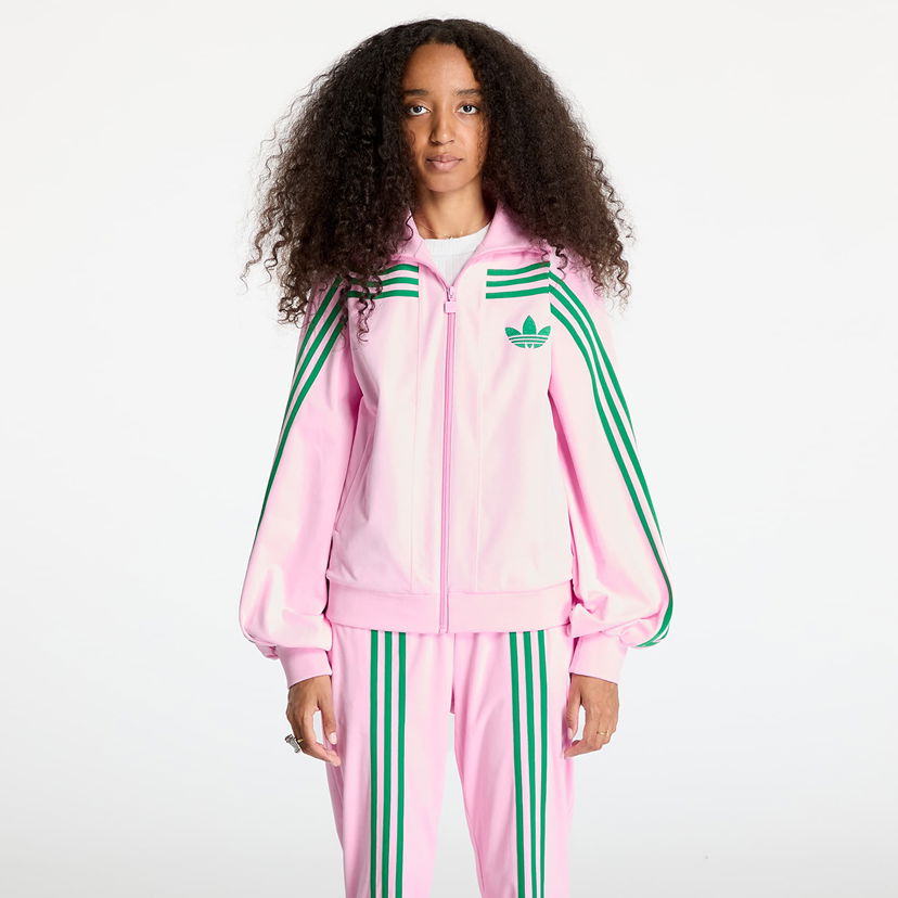 Mikina adidas Originals Velour Track Top True Pink Ružová | JN8284