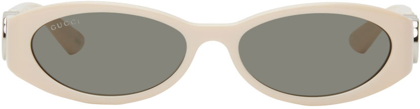 Slnečné okuliare Gucci Off-White Oval Sunglasses Béžová | GG1660S