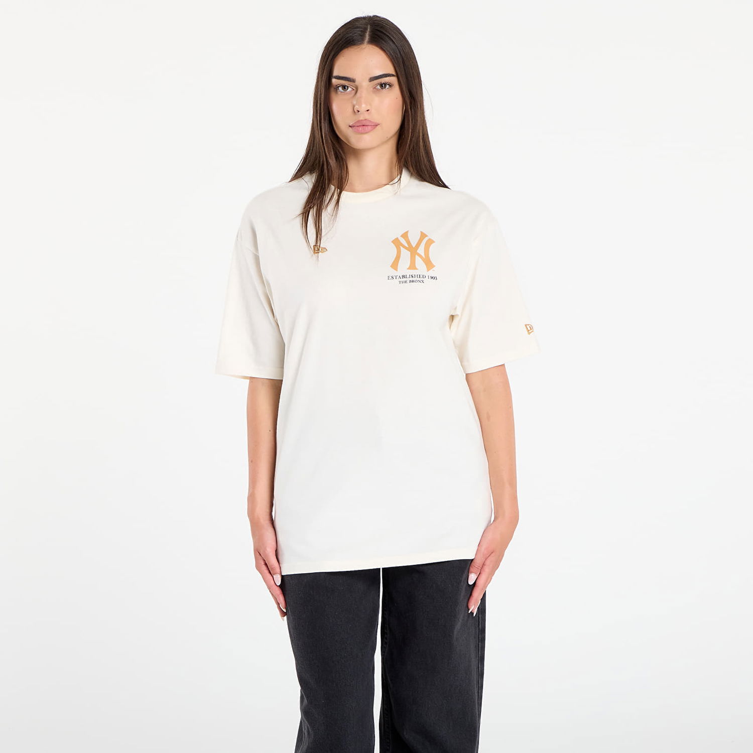 Tričko New Era New Era MLB Graphic OS Tee New York Yankees Béžová | 60667854, 0