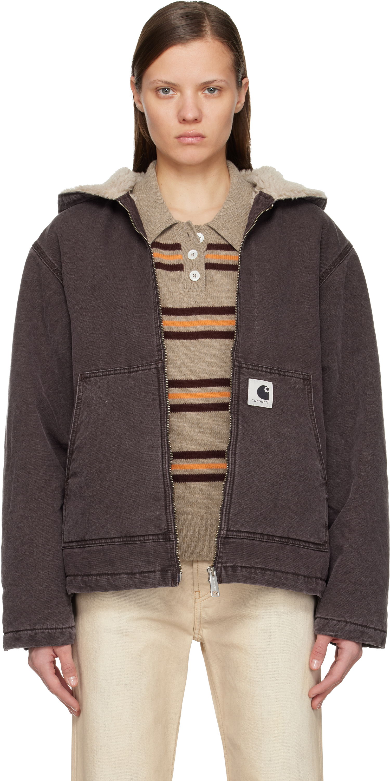 Bomber bunda Carhartt WIP Work In Progress Hooded Mitch Bomber Jacket Hnedá | I036317 33H0J, 0