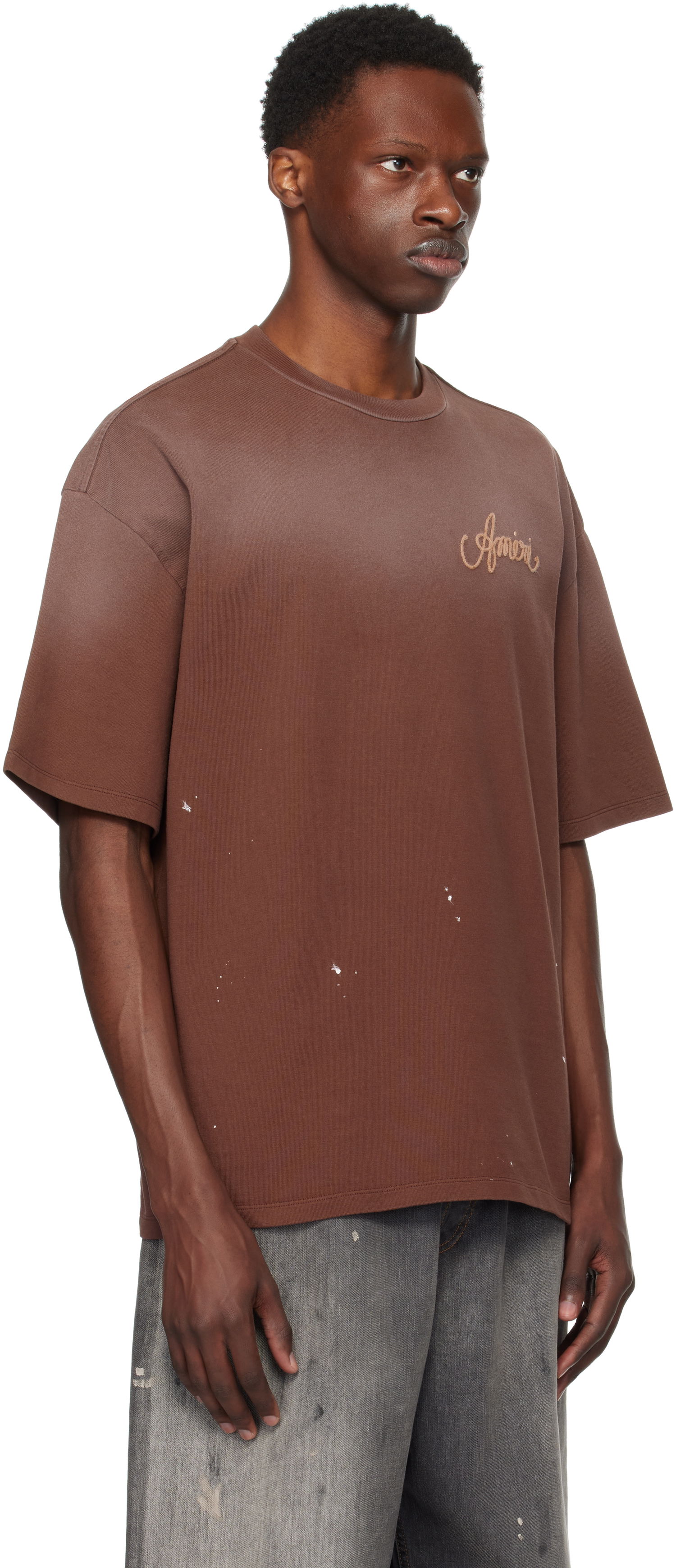 Tričko AMIRI AMIRI Design Studio T-Shirt Hnedá | AMJYTE1213, 1