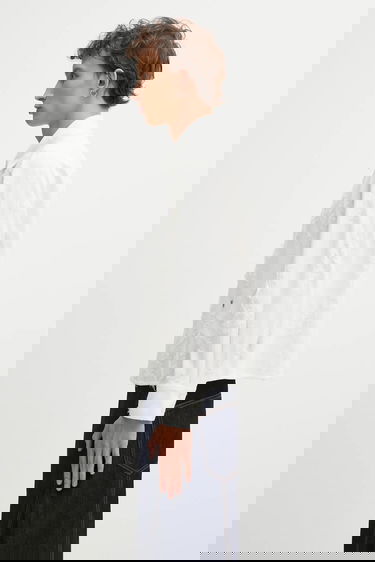 Košeľa ADER ERROR Distressed Linen Blend Regular Fit Classic Collar Shirt Biela | BO01FWSH0101OW, 1