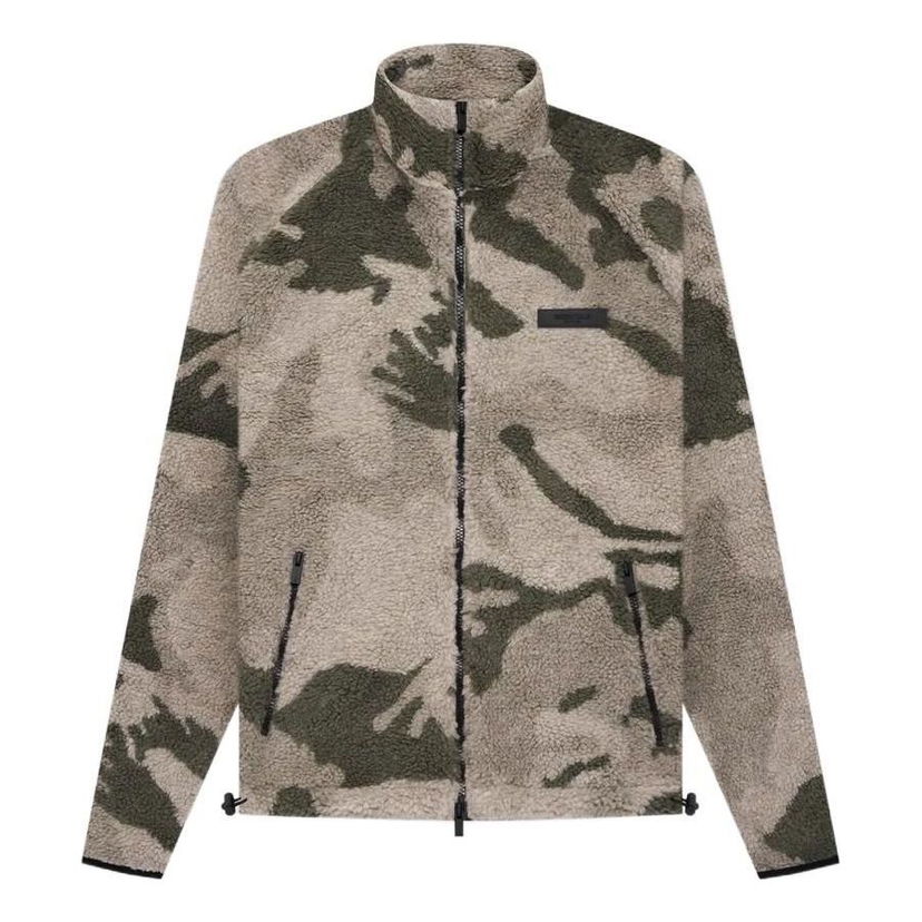 Sveter Fear of God Essentials Polar Fleece Zip Jacket Zelené | FOG-SS22-057