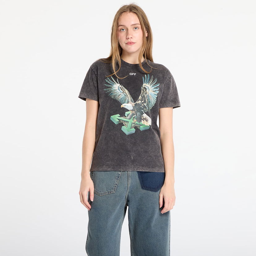 Tričko Off-White Eagle Arrow 90S Skate Short Sleeve T-Shirt Čierna | OWAA13EF25JER0011301