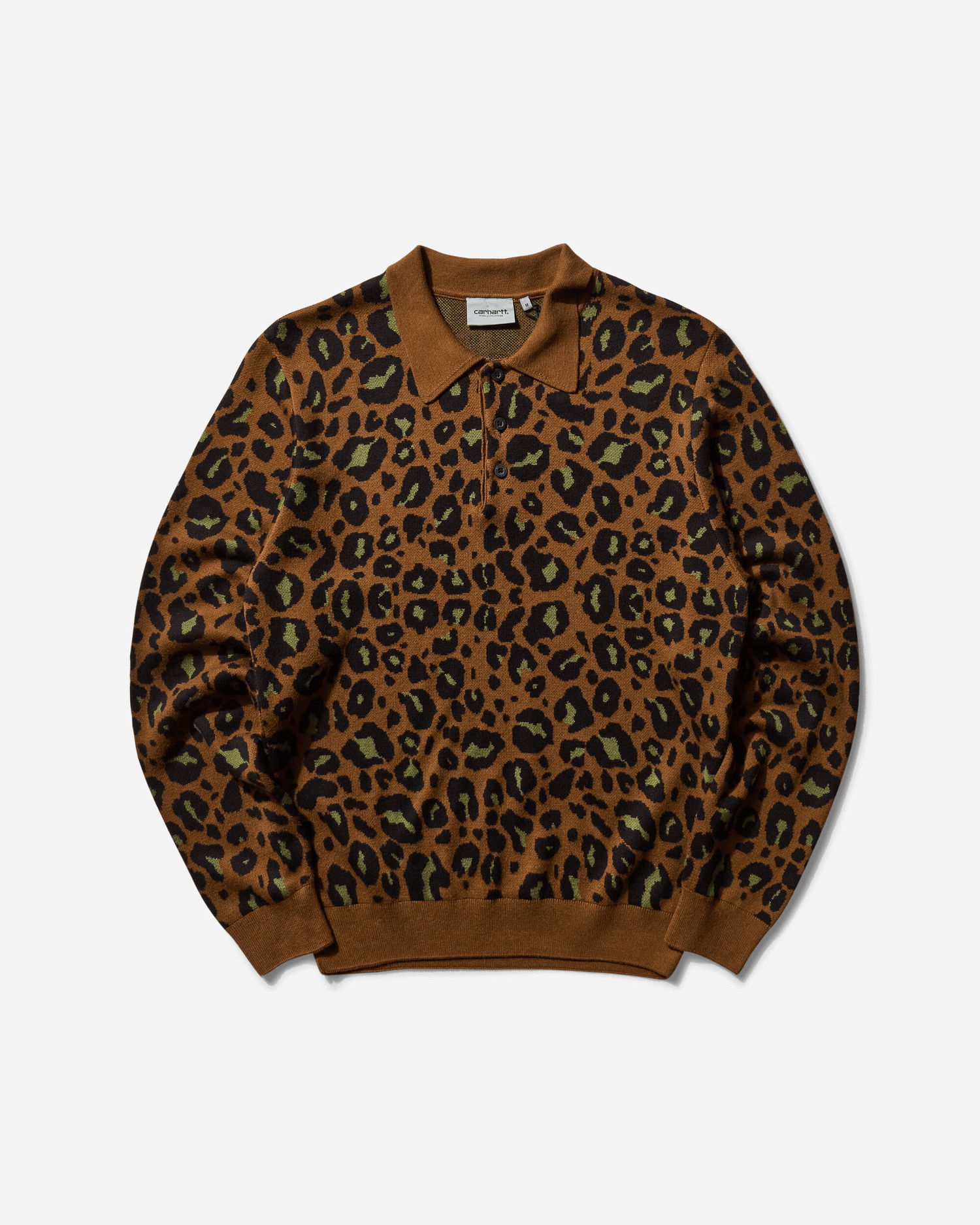 Sveter Carhartt WIP Longsleeve Polo Sweater Hnedá | I034032 2H4XX, 0