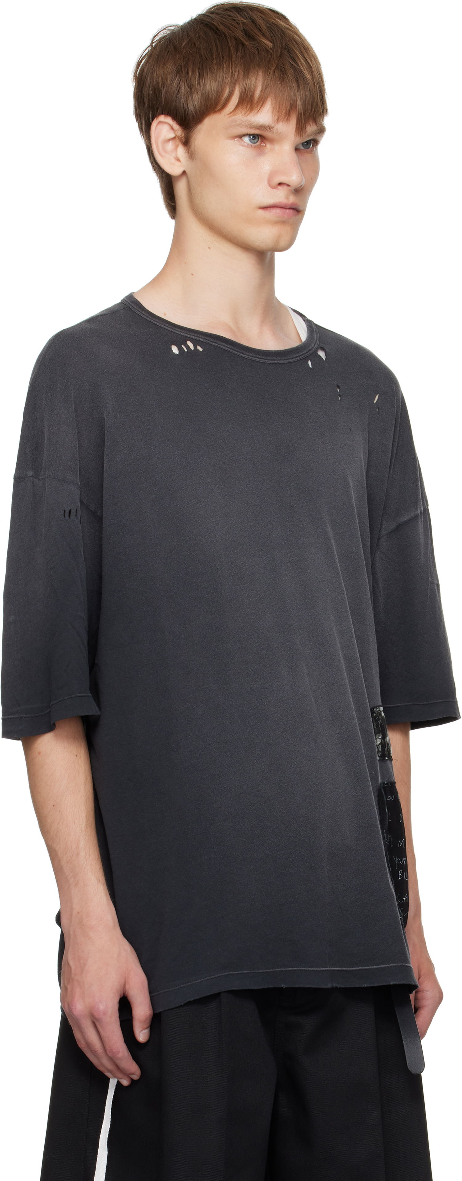 Tričko Ann Demeulemeester Ann Demeulemeester Dieter High-Comfort T-Shirt Čierna | B0013222-FA637-098, 1