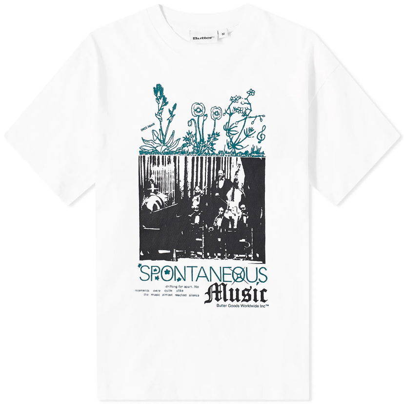 Tričko Butter Goods Spontaneous Music T-Shirt Biela | BUTTERQ1240031