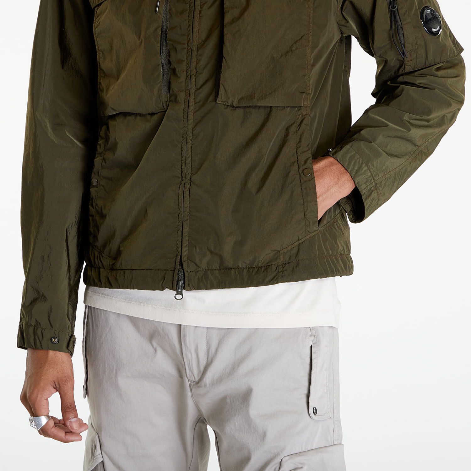 Bunda C.P. Company Short Jacket Ivy Green Zelené | 16CMOW036A005904G-683, 1