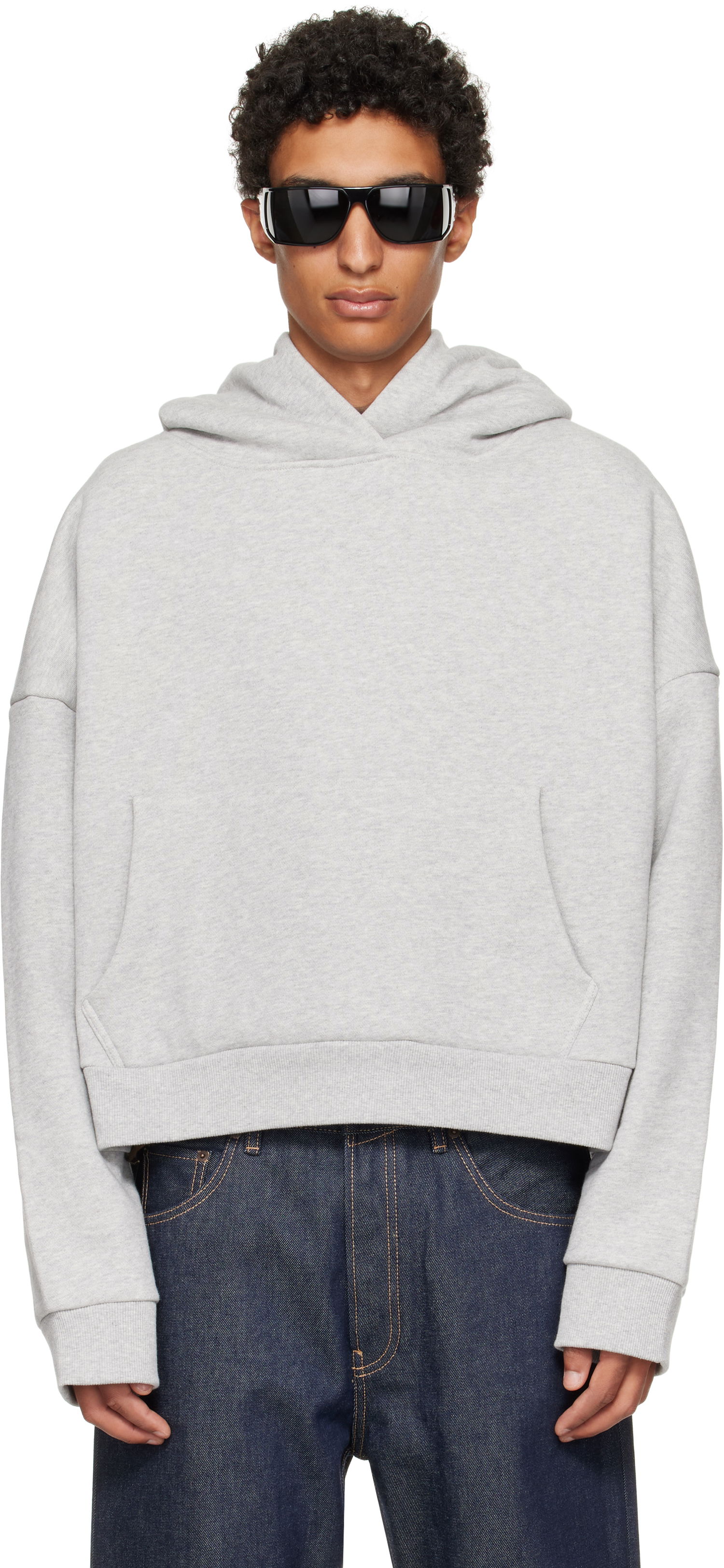 Mikina Entire Studios Entire Studios Heavy Cropped Hoodie Šedá | ES2125SI, 0