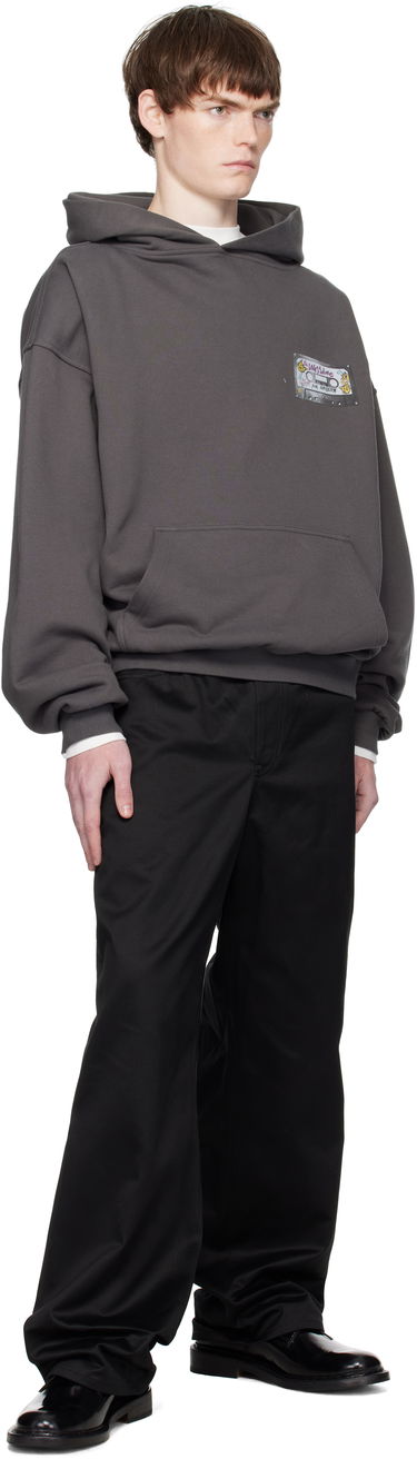 Mikina We11done We11done Cassette Tape Print Hoodie Šedá | WD-TH2-25-834-U-CH, 3