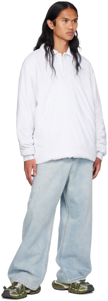 Polo tričko We11done Padded Logo Polo Biela | WD-TT2-24-739-U-WH, 3