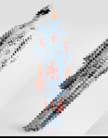 Šaty Dolce & Gabbana Dolce & Gabbana Flower Bouquet-print Long Charmeuse Dress Collection Rôznofarebný | F610QTFSA8PHC5ZO, 1