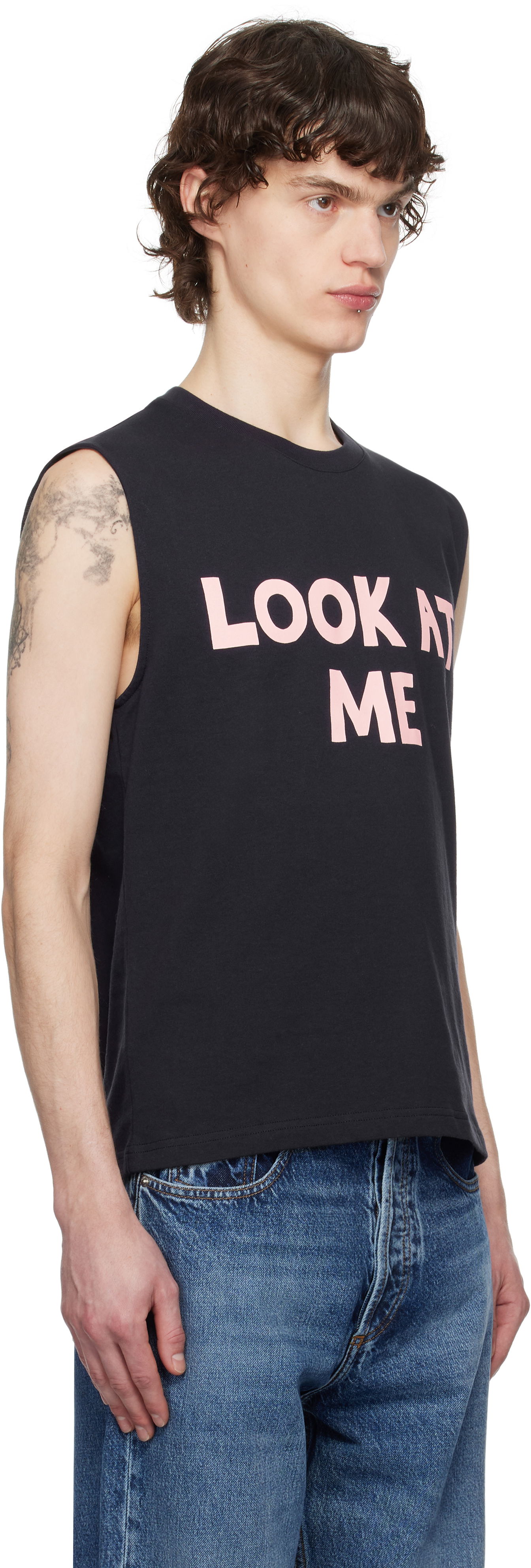 Tielko JW Anderson JW Anderson 'Look At Me' Printed Tank Top Čierna | JO0257-PG1510, 1