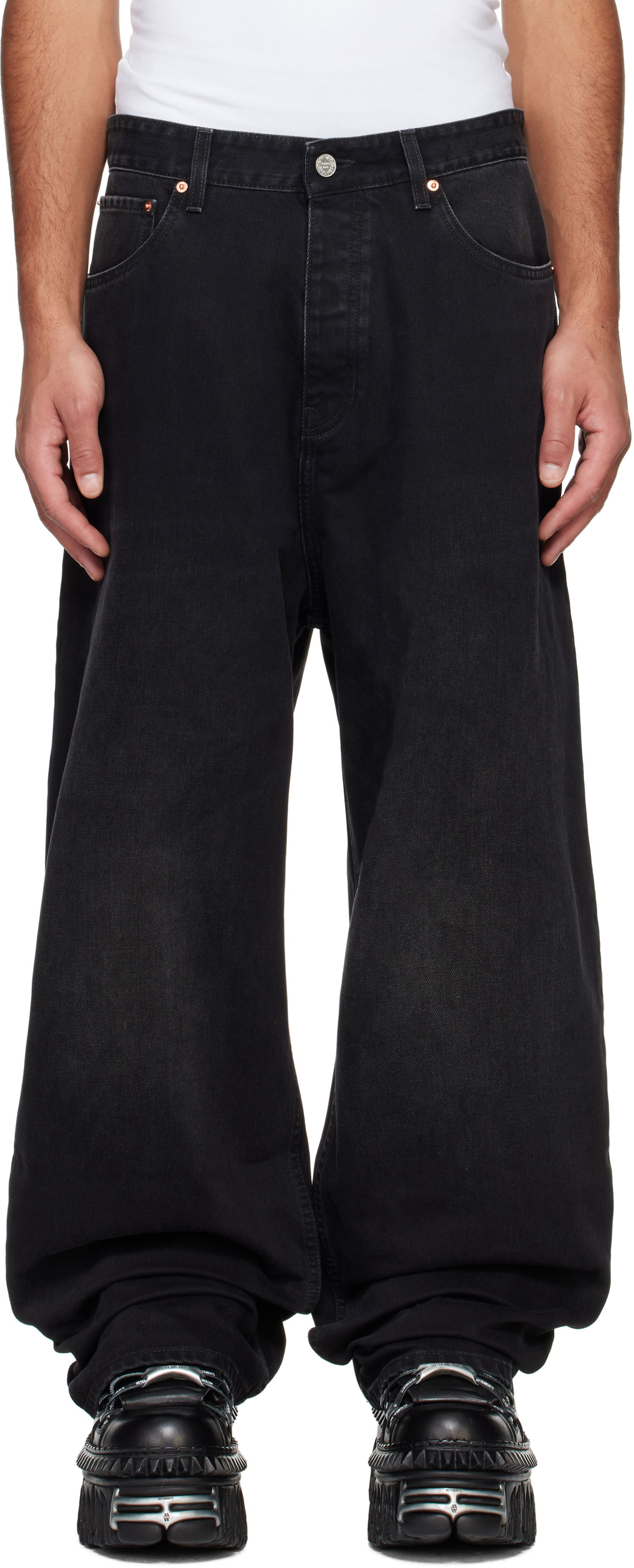 Džínsy VETEMENTS Baggy Jeans Čierna | UA66PA540B, 0