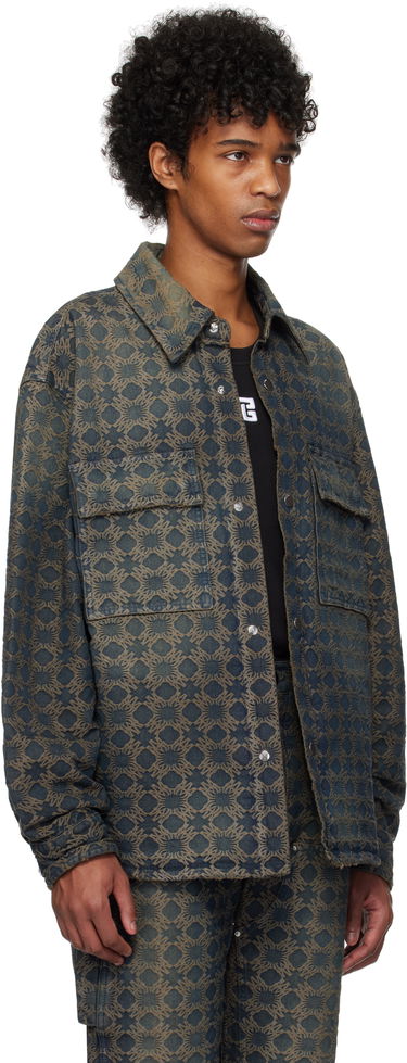 Bunda AMIRI AMIRI MA Quad Jacquard Denim Overshirt Modrá | AMDNOS1010, 1