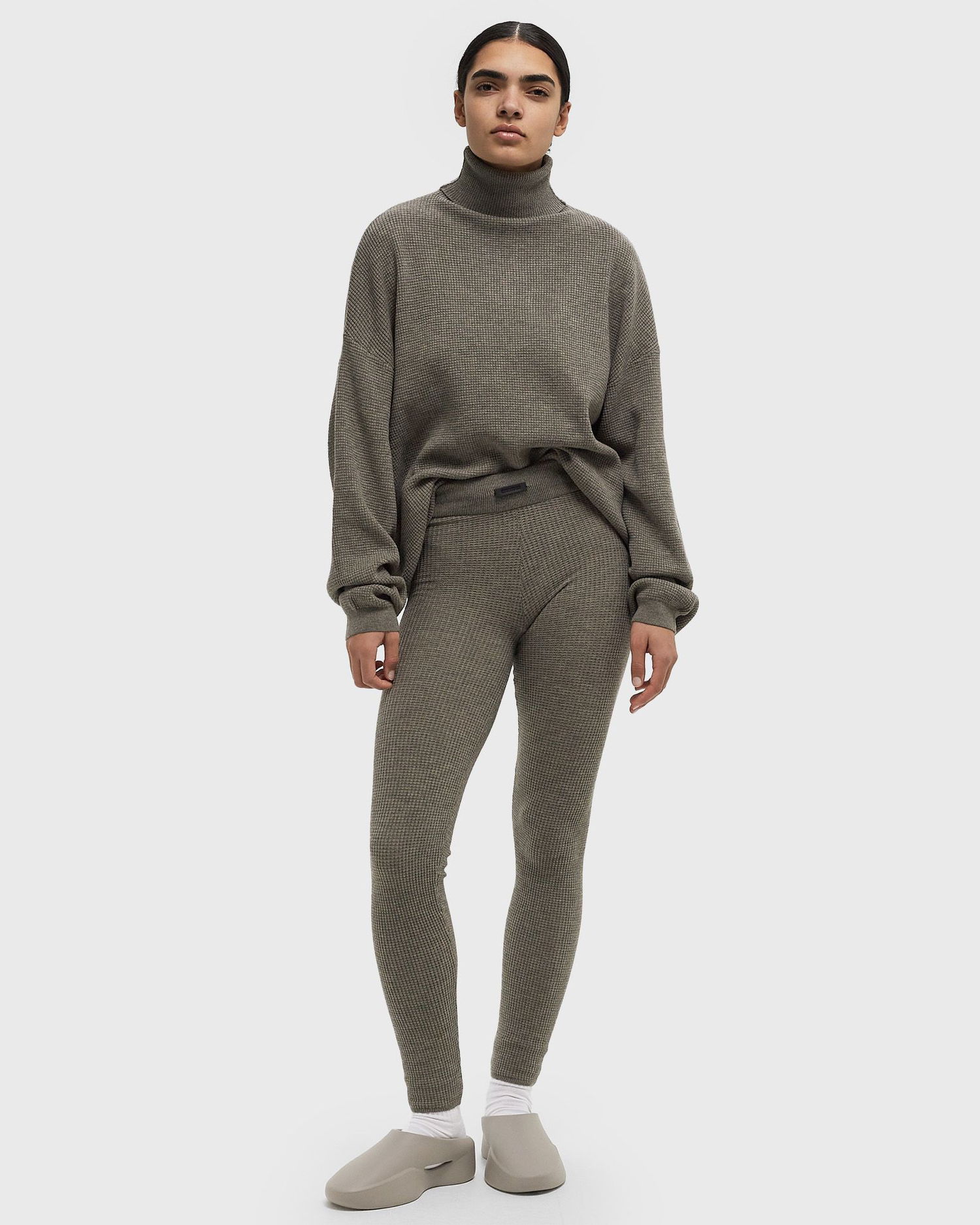 Legíny Fear of God Essentials Waffle Leggings Zelené | 192HO247271FW-367, 1