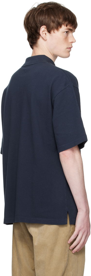 Polo tričko MAISON KITSUNÉ Maison Kitsuné Fox Head Patch Oversize Polo Navy | PM00211KP0001, 2