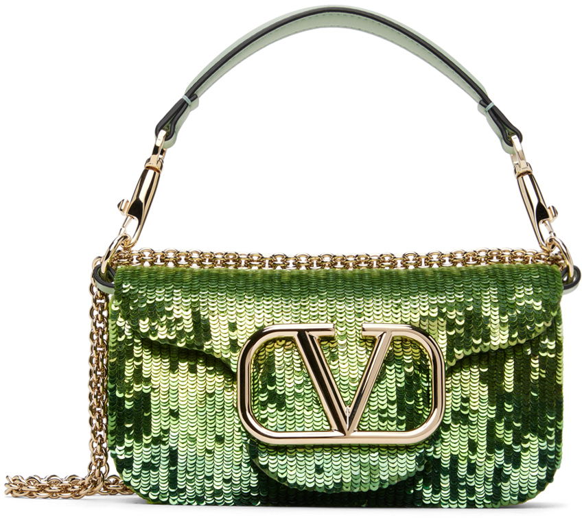 Taška cez rameno Valentino Garavani Green Small Locò Zelené | 3W2B0K53GVF, 0