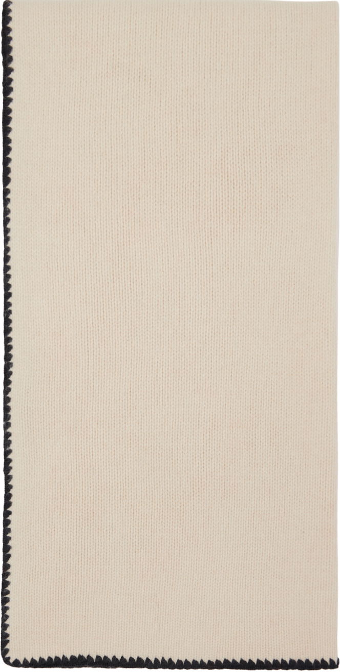 Šál TOTEME TOTEME Embroidered Wool Cashmere Scarf Béžová | 241-WSC1233-YA0004, 0