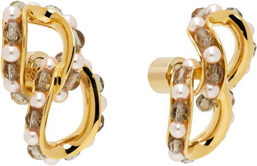 Náušnice KIKO KOSTADINOV Kiko Kostadinov Kandel Gold-Tone, Pearl, and Smoky Quartz Earrings Žltá | KKWAW25ER02-156, 1