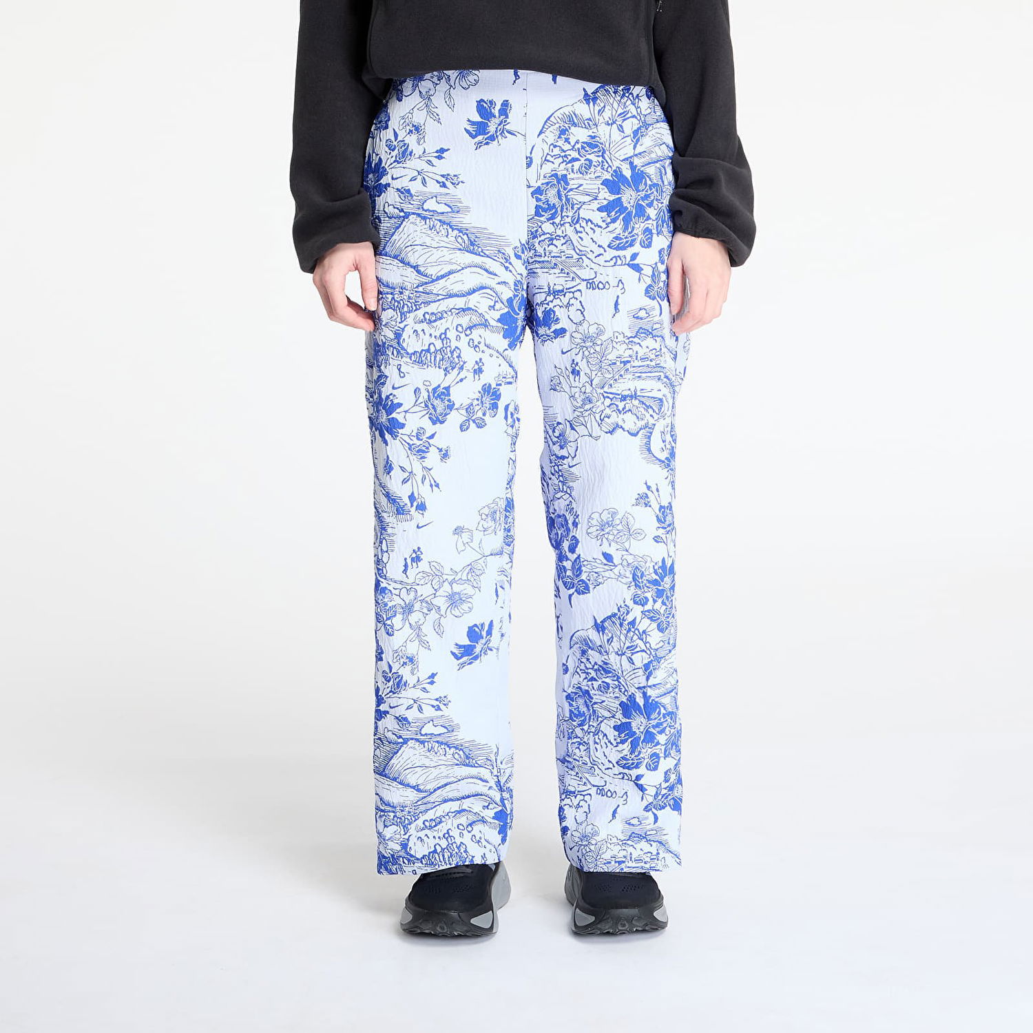 Nohavice Nike Sportswear Collection Mid-Rise Jacquard Track Pants Biela | HF9588-100, 0