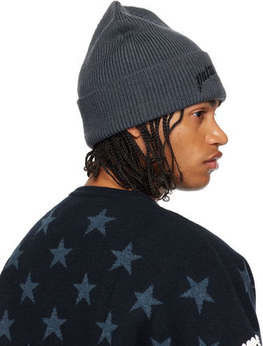 Kulicha Palm Angels Curved Logo Beanie Anthracite/ Black Universal Čierna | PMLC030F25KNI0021110, 5