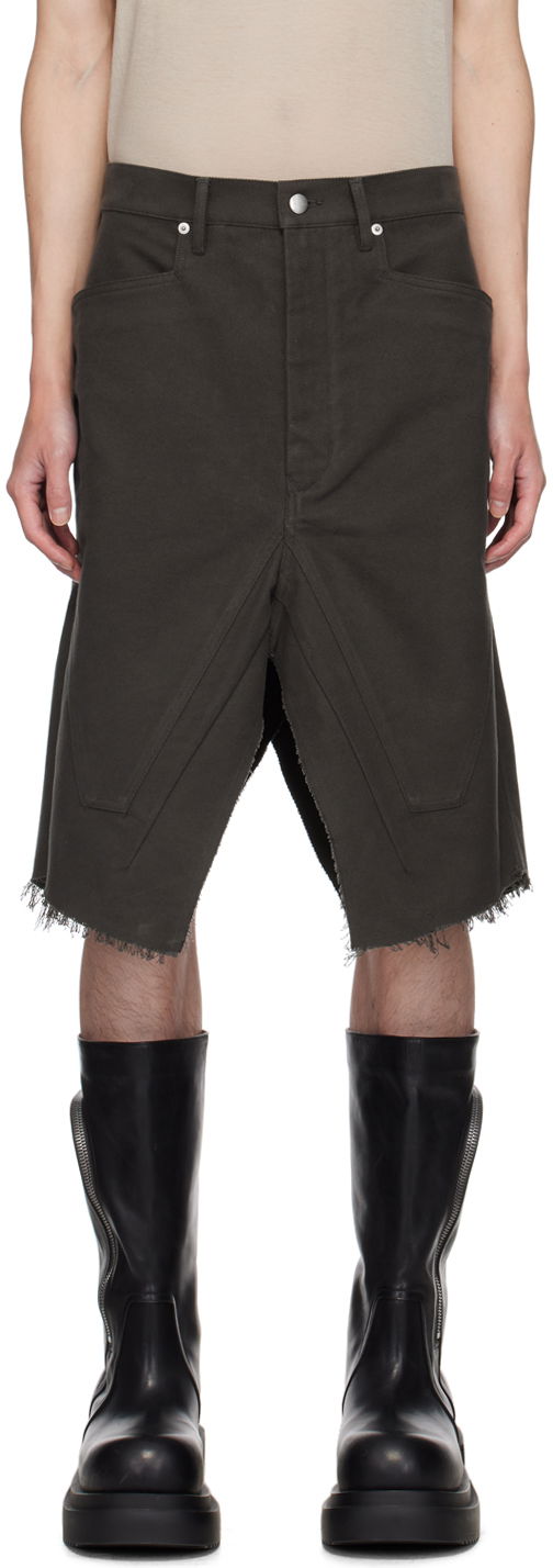 Sukňa Rick Owens Porterville Slivered Skirt Šedá | RU02D6345 TB