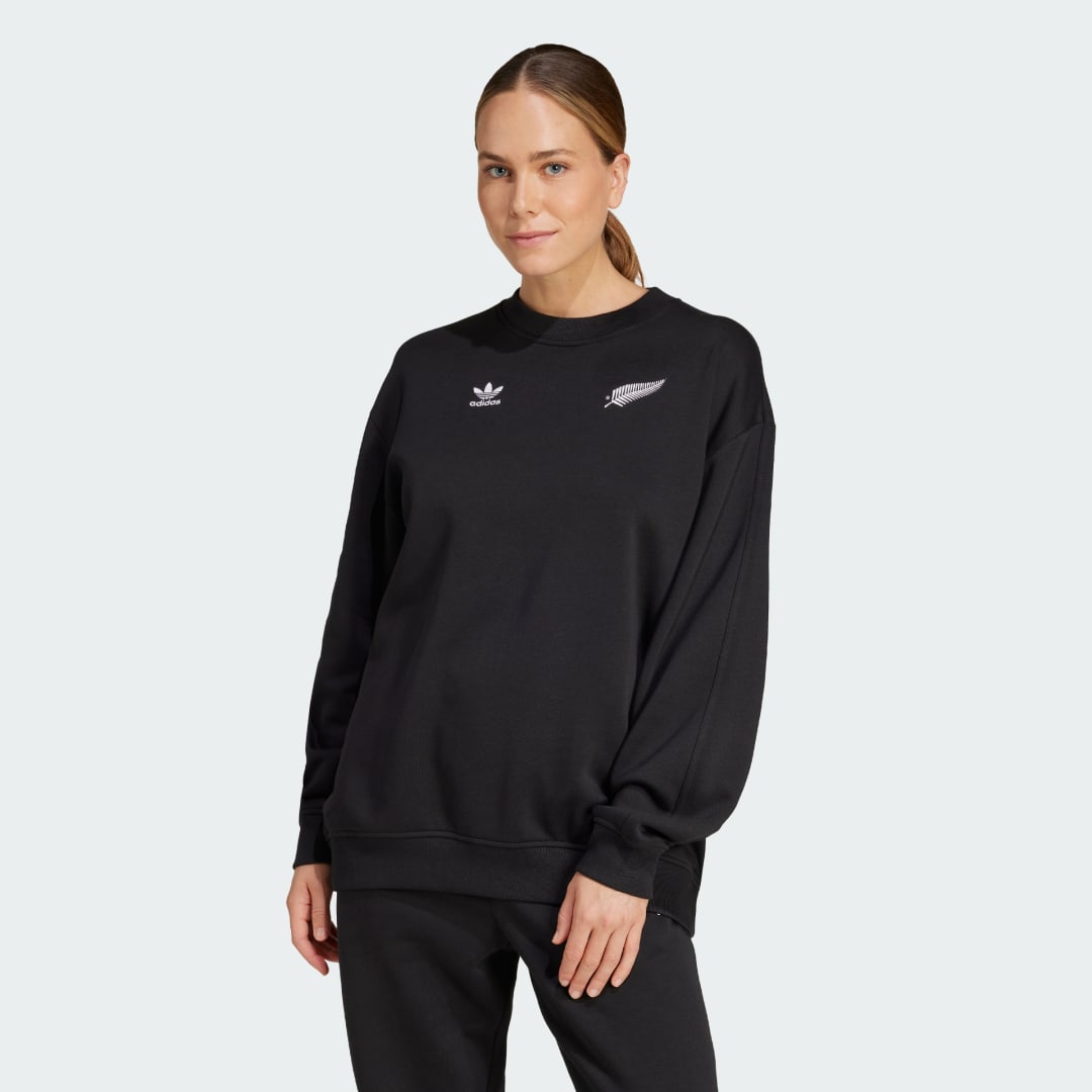 Mikina adidas Performance All Blacks Essentials Long Sleeve Sweatshirt Čierna | JD4072, 0