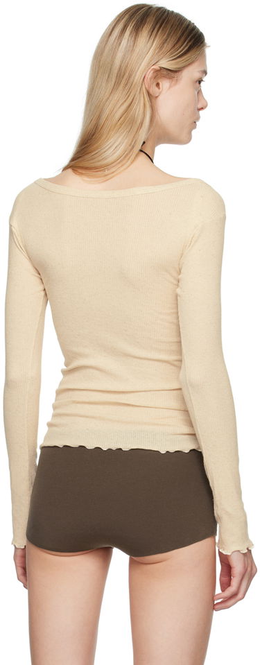 Tričko Baserange Beige Disc Long Sleeve T-Shirt Béžová | TODL-CH-AU24, 2
