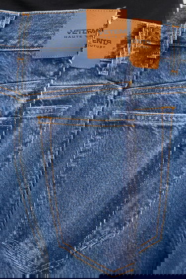 Džínsy VETEMENTS VETEMENTS Cut Reconstructed High-Waisted Wide-Leg Jeans Modrá | UH76DP460MB3, 4