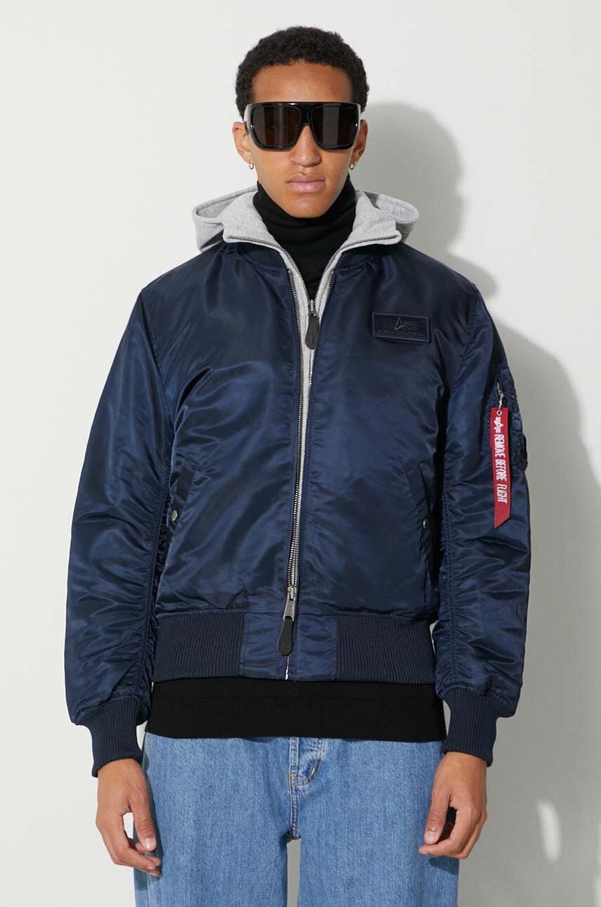 Bomber bunda Alpha Industries Alpha Industries MA-1 D-Tec Winter Bomber Jacket Modrá | 183110.07, 0