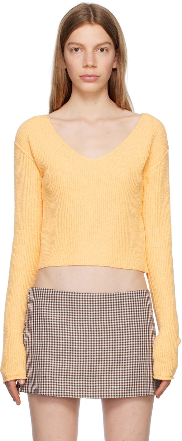 Sveter Acne Studios V-Neck Sweater Oranžová | A60411-, 0