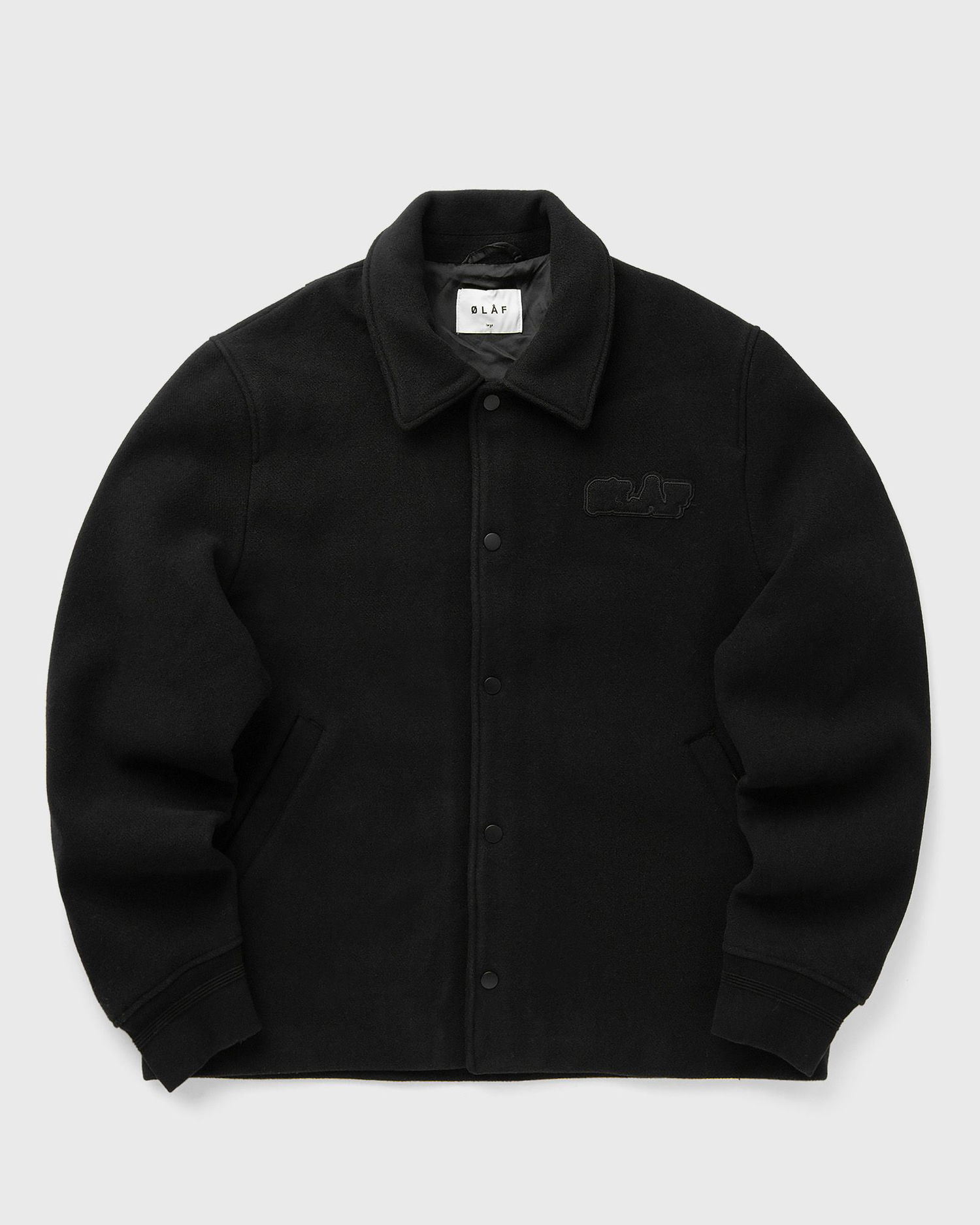 Bomber bunda ØLÅF Wool Varsity Coach Jacket Čierna | M190603, 0