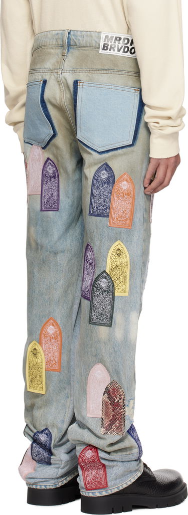 Džínsy Who Decides War Who Decides War Patched Distressed Jeans Modrá | 1120920030SS25, 2