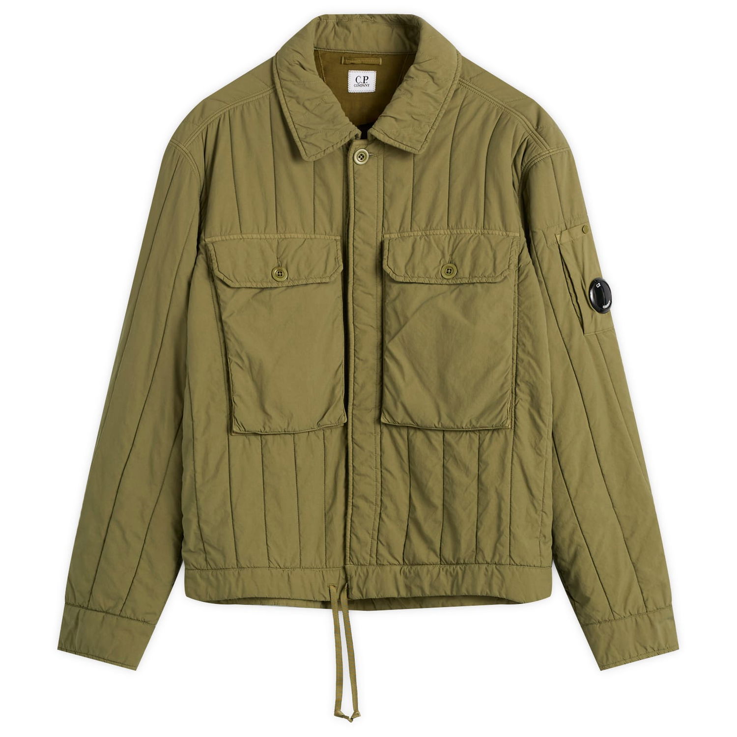 Bunda C.P. Company Garment Dyed Quilted Jacket Zelené | 19CMOW080A-110437G-652, 1