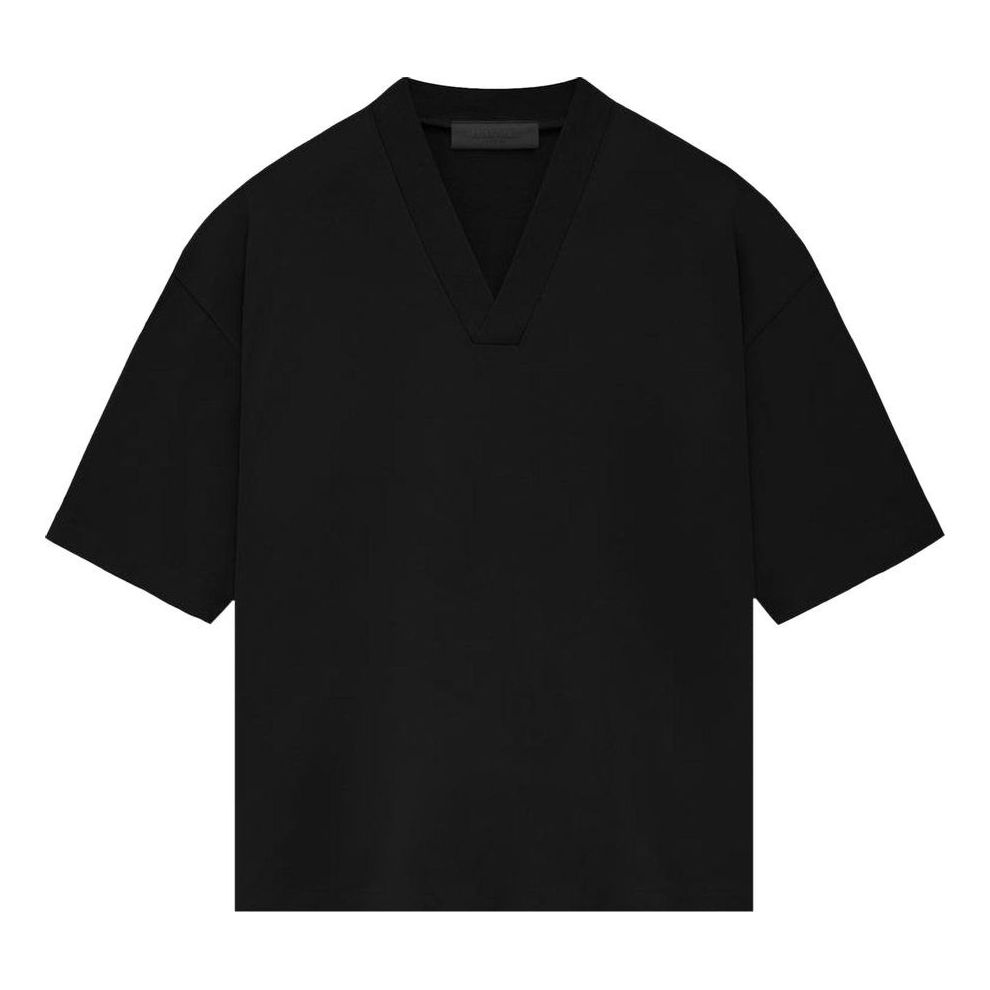 Tričko Fear of God Essentials V-Neck T-Shirt Čierna | 125BT234110F, 0