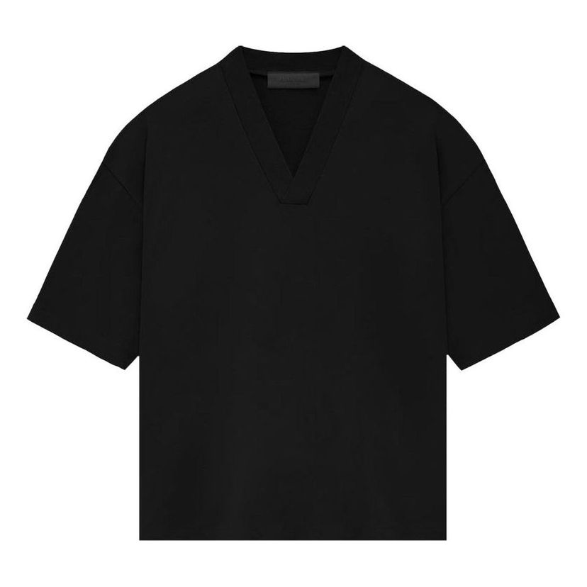 Tričko Fear of God Essentials V-Neck T-Shirt Čierna | 125BT234110F