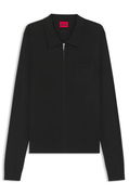 Regular-Fit Knit Zip-Front Jacket