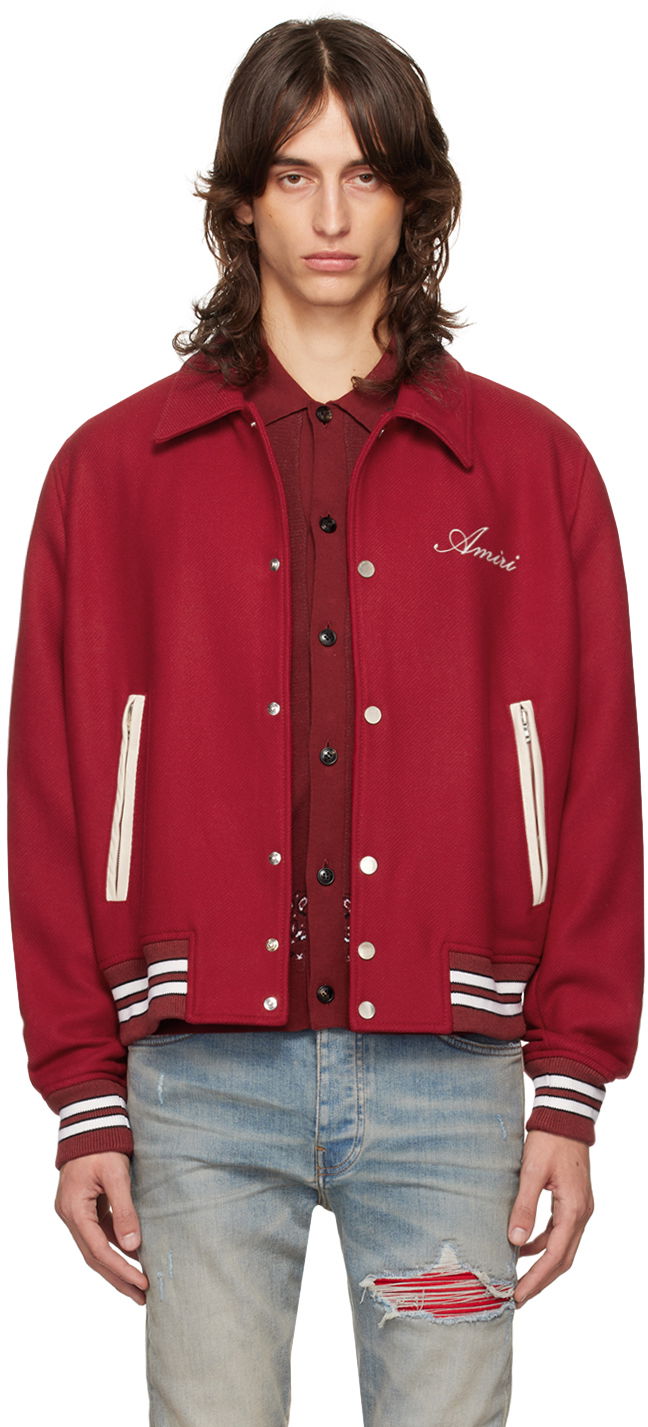Bomber bunda AMIRI Bomber Jacket Červená | AMOUVY1005, 0