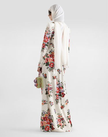 Šaty Dolce & Gabbana Flower Bouquet-print Charmeuse Dress Rôznofarebný | F610LTFSA8PHA5ZO, 2