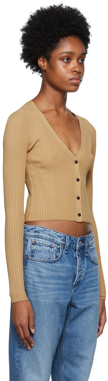 Sveter rag & bone Rib Knit Cardigan Hnedá | WAS22FS038WD38, 1