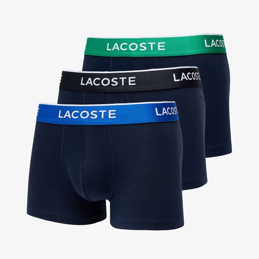 Spodná bielizeň a ponožky Lacoste Trunk Navy Blue/ Fluorine Green Čierna | 5H3401 I7P