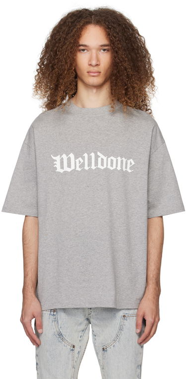 Tričko We11done We11done Gothic Logo T-Shirt Šedá | WD-TT0-24-899-U-MG, 0