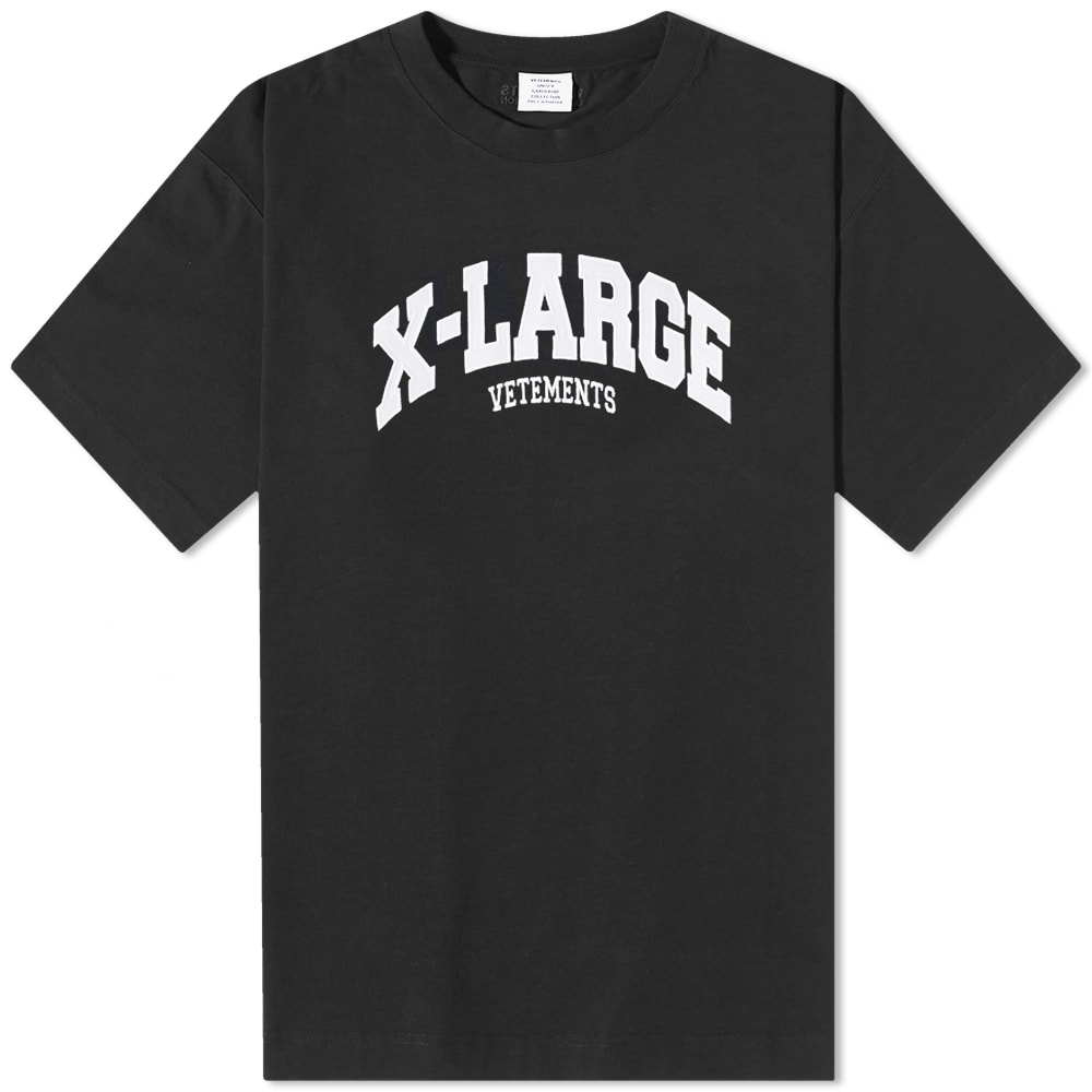 Tričko VETEMENTS X-Large Logo Tee Čierna | UE63TR860B, 0